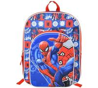 Fast Forward Spiderman 16" Backpack with Molded Front Pocket & Printed Straps - Colorful Cartoon School Bag with Front Pocket & Side Mesh, Lightweight Travel Backpack for Boys & Girls