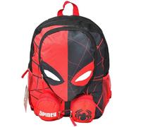 Fast Forward Spiderman Front Body 16" Backpack with 3 Zipper Pockets