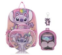 Fast Forward Stitch, Bluey, Hello Kitty or Spiderman 5 Piece Backpack Set for Kids, Angel, Daypack Backpacks