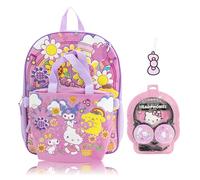 Fast Forward Stitch, Bluey, Hello Kitty or Spiderman 5 Piece Backpack Set for Kids, Hk and Friends, Daypack Backpacks