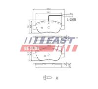 FAST FT29123 Brake Pad Set, disc brake for ABARTH,ALFA ROMEO,FIAT
