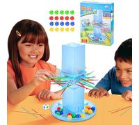Fast Fun Stick Pull Game - Marble Toy, Balance Interactive Toy With Pagoda-Shaped, Traditional Educational Family Games, Stick Pull For Kids & Families, Exciting Kerplunk-Style Game