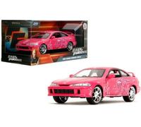 Jada Toys Fast & Furious 1:24 Honda Integra (Suki's Pink Design) - Die Cast Model Car, Detailed Exterior, Authentic Movie Replica, Collectible Toy - Ages 8+ - Pink