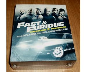 Fast & Furious 1-8 + Hobbs & Shaw Blu-Ray Nuevo Sellado A-B-C Aaccion