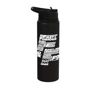 Fast & Furious 25th Anniversary Franchise Logo Stack Stainless Steel Insulated Water Bottle