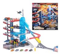 Dickie Fast & Furious Mayham Garage Playset 5 Levels with 5 Cars Included Motorised Train with Lights and Sounds and Fog Effect, 153 cm, 203209001, 3+