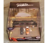 Fast & Furious Nano Scene Final Race Train Scene Dodge Charger & Toyota Supra