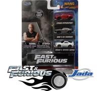 Fast & Furious 1.65" Nano 3-Pack Wave 4 Die-cast Cars, Toys for Kids (US IMPORT)