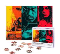 Fast Furious Puzzles 500 Pieces Personalized Jigsaw Puzzles Photos Puzzle with Storage Bag Challenging Picture Puzzle for Adults Home Decor Wedding (52x38 CM)