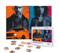 Fast Furious Puzzles 500 Pieces Personalized Jigsaw Puzzles Photos Puzzle with Storage Bag Challenging Picture Puzzle for Adults Home Decor Wedding (52x38 CM)