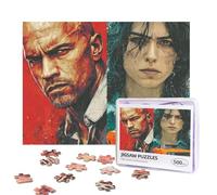 Fast Furious Puzzles 500 Pieces Personalized Jigsaw Puzzles Photos Puzzle with Storage Bag Challenging Picture Puzzle for Adults Home Decor Wedding (52x38 CM)