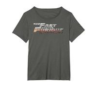 Fast & Furious Tokyo Drift Kanji Movie Poster T-Shirt, Women's Plus, Asphalt Grey, 1X