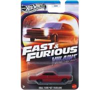 FAST FURIOUS Villains Model Car 1966 Ford Fairlane 1:64 8Cm Hot Wheels JBY36