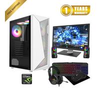 Fast Gaming PC Bundle Core i5 16GB Ram 1TB+128GB SSD GT730 4GB 22'' + Speakers