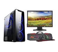 Fast Gaming PC Bundle:Intel core i3/8GB RAM/500GB HDD + 128GB SSD/GT730 2GB/WINDOWS 10/6 FANS BLUE