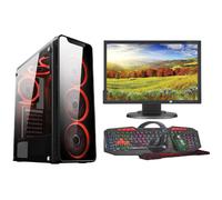 Fast Gaming PC Bundle:INTEL CORE i3/8GB RAM/500GB HDD + 128GB SSD/GT730 2GB/WINDOWS 10/6 FANS RED