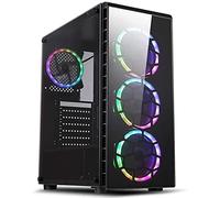 Fast Gaming PC Computer Bundle Intel Core i5 16GB 256GB SSD Win10 GT710 WiFi Raider PC Gaming Case, Mid-Tower ATX, Halo Dual(16 GB 1TB) (8GB 120SSD + 1TB)