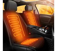 Fast Heated Seat Cushion with Pressure Sensitive Switch, Non-slip Heat Seat Cover for Home, Office Chair Large Heating Area Heated Seat Cover with Full Back Support (1, Black, 50 * 120 cm)