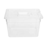 Fast Heating,11L Collapsible Hinged Sous Vide Container with Lid for Culinary Cooking, Convenient Size, Easy Water Control