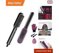 Fast Heating Anti-Scald Hair Straightener Brush - 2-in-1 Beauty Tool for Home
