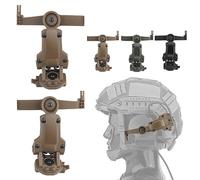 Fast Helmet ARC Rail Adapter COMTAC3 Tactical Pickup Headset Suspension Headphones Bracket Multi-Angle Rotation for OPS CoreARC & Team Wendy Rail, Hunting Earmuffs Support (Tan)