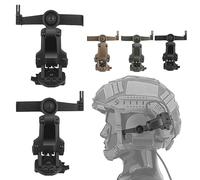 Fast Helmet ARC Rail Adapter COMTAC3 Tactical Pickup Headset Suspension Headphones Bracket Multi-Angle Rotation for OPS CoreARC & Team Wendy Rail, Hunting Earmuffs Support (Black)
