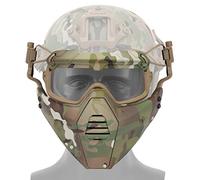 FAST Helmet Protective Riding Goggles Glasses With Removable Face Mask Fits for Airsoft Paintball Halloween Party