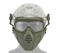 FAST Helmet Protective Riding Goggles Glasses With Removable Face Mask Fits for Airsoft Paintball Halloween Party