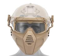 FAST Helmet Protective Riding Goggles Glasses With Removable Face Mask Fits for Airsoft Paintball Halloween Party