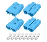 Fast Install 120a 600v Quick Connect Disconnect For 10-4 Awg Cables Featuring Flame Retardant Housing For Rv Winch Trailer Boat Forklift For Atv Backup Power Gray Set Of 4(Blue)