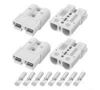 Fast Install 120a 600v Quick Connect Disconnect For 10-4 Awg Cables Featuring Flame Retardant Housing For Rv Winch Trailer Boat Forklift For Atv Backup Power Gray Set Of 4(Gray)