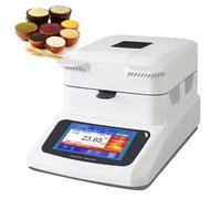 Fast Lab Moisture Analyzer Tester, Automatic Halogen Moisture Meter, with 5 Inch Touch Screen, 120g Capacity, 0.01% Readability, 40-230°C Temperature Adjustable, for Agricultural/Industrial