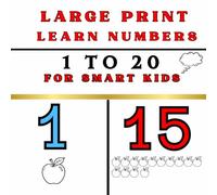 Fast Learning Numbers 1-20 Coloring Book: Easy & Bold large print with apples to color, write & count - fun gift for kids and elderly learning numbers (Learning & Coloring)