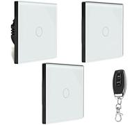 Fast LED Technology - Wireless Two-Way Touch Switch Kit - Easy to Use - Remote Control - Standard EU Dimensions - Indicator Light - Neutral Not Required - Modern Design