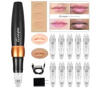 Fast Lip Blush Permanent Makeup Machine Kit with 8-Pin Needles System for ombre powder brows, lip blush tattooing, or large-area shading (Machine Kit)