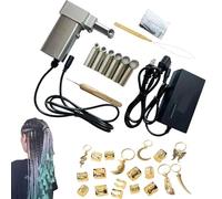 Fast Locks Dread Machine for Instant Locs, Electric Handheld Portable Dreadlock,with 6 Heads, Easy DIY Dreadlocks Braiding Hair (1pcs)