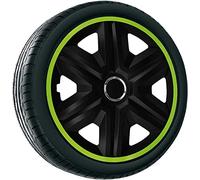 Fast Lux NRM Hub Caps 14 Inch Green Set of 4