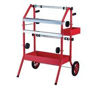 Fast Mover Twin Masking Trolley/Machine Takes 2 x 450mm Paper Rolls Dispenser Paint Masking Features a Side Tray/Larger Storage Tray Underneath Dispenser Unit