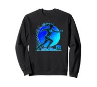 Fast Moving Women’s Soccer Athlete Running Play Sweatshirt