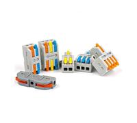 Fast Multiple connection Wire Cable Connector Compact Splitter Conductor Push-in Splicing Home Terminal Block 222 IDGTTLDF(D2-4 10PCS)