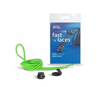 Fast n Laces, No Tie Elastic Shoelaces for Kids and Adults, Amusing Shoelaces in Multiple Colours, Quick and Easy Shoelaces for Sneakers and Trainers (Green & Black)