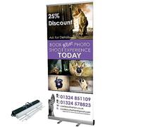 FAST NEXT DAY DELIVERY - Pull Up Banner Stand - 85CM x 200CM - Free Carry Case - Free Artwork Design* - Hard Ware + Print (Hardware + Print)