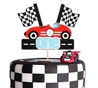 Fast One Cake Topper - Race Car One Birthday Party Decorations,Racing Car Themed Baby Shower Decor,Little Racer 1st Birthday Cake Topper,Fast One Photo Prop Cake Smash