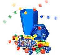 Fast Paced Dice Game, Multiplayer Desk Toy, 1.97x1.97x3.94 inches Strategic Interactive Challenge, Compact Travel Friendly Design, Easy Setup Gameplay, Perfect for Parties, Camping, Classroom Fun