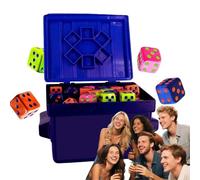 Fast-Paced Dumpster Dice Game for 2-8 Players - Hilarious Family & Party Game with 80 Colorful Dice+ Graffiti Sticker Pack - Fun Travel Game for Adults & Kids, Game Night Essential(2PCS)