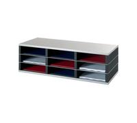 Fast Paper Document Sorter Unit 9 Compartment, Silver