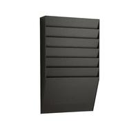 Fast Paper Document Control Panel/Literature Holder 1 x 6 Compartment A4 Black - FV1601
