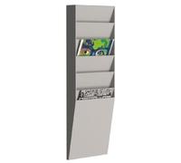 Fast Paper Document Control Panel/Literature Holder 1 X 6 Compartment A4 Grey