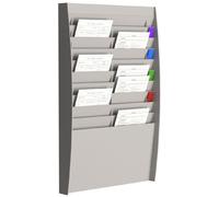 Fast Paper Document Control Panel/Literature Holder 2 X 10 Compartment A4 Grey