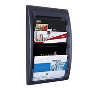 Fast Paper A4+ Oversized Quickfit Wall Display Black - 4 Pocket Version 4060.01